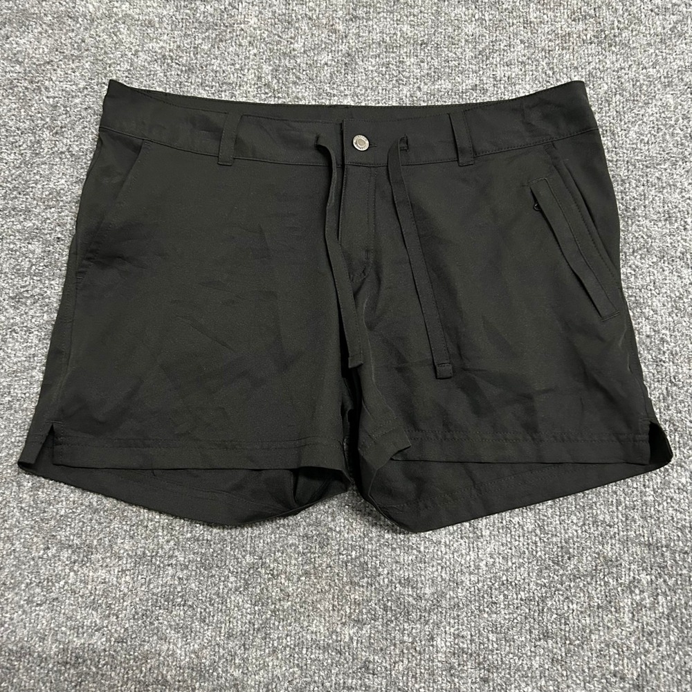 Magellan Outdoors Shorts Womens Size L Black Hiking Active Drawstring Pockets